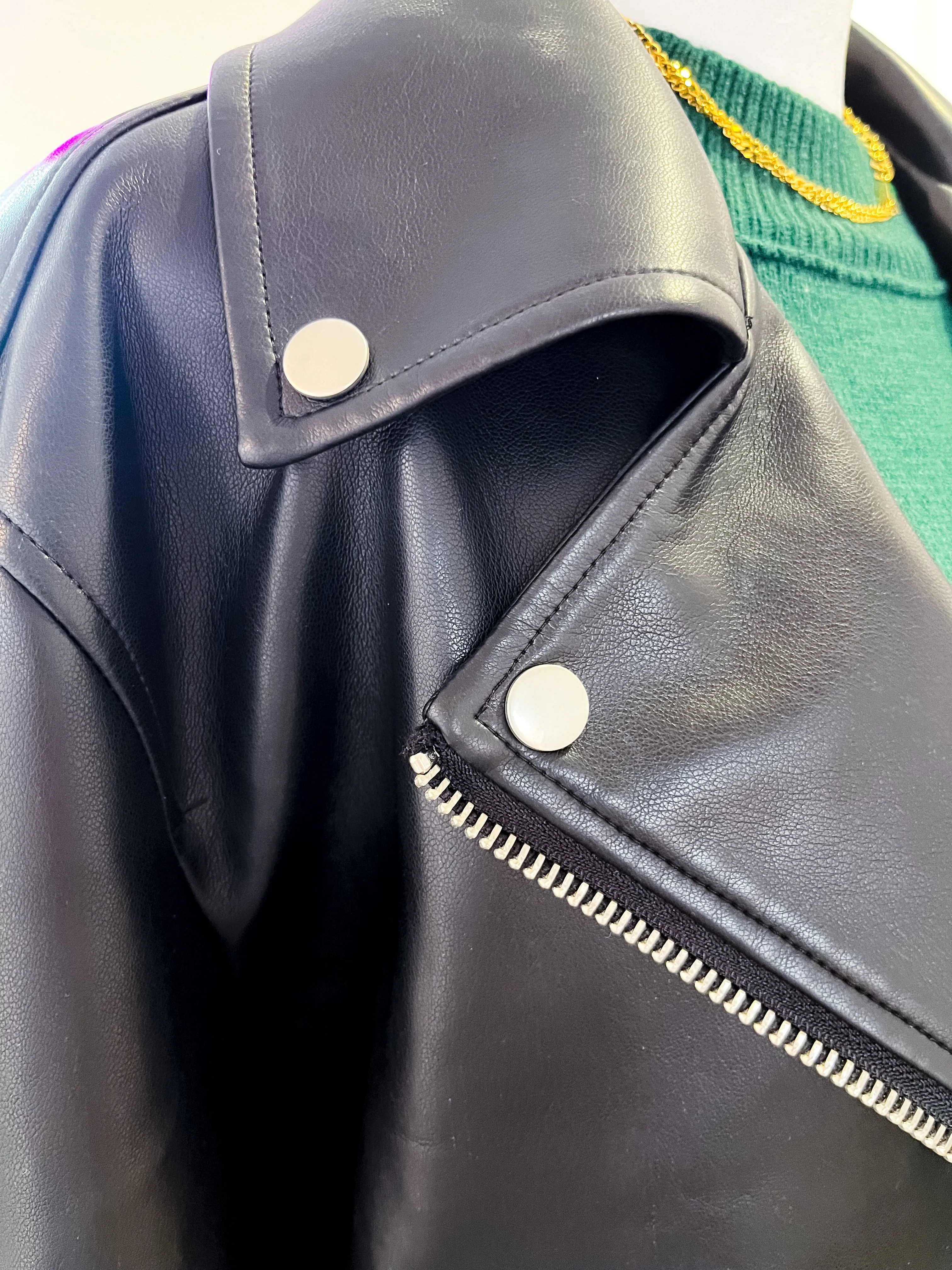 Desi Black Leather Jacket