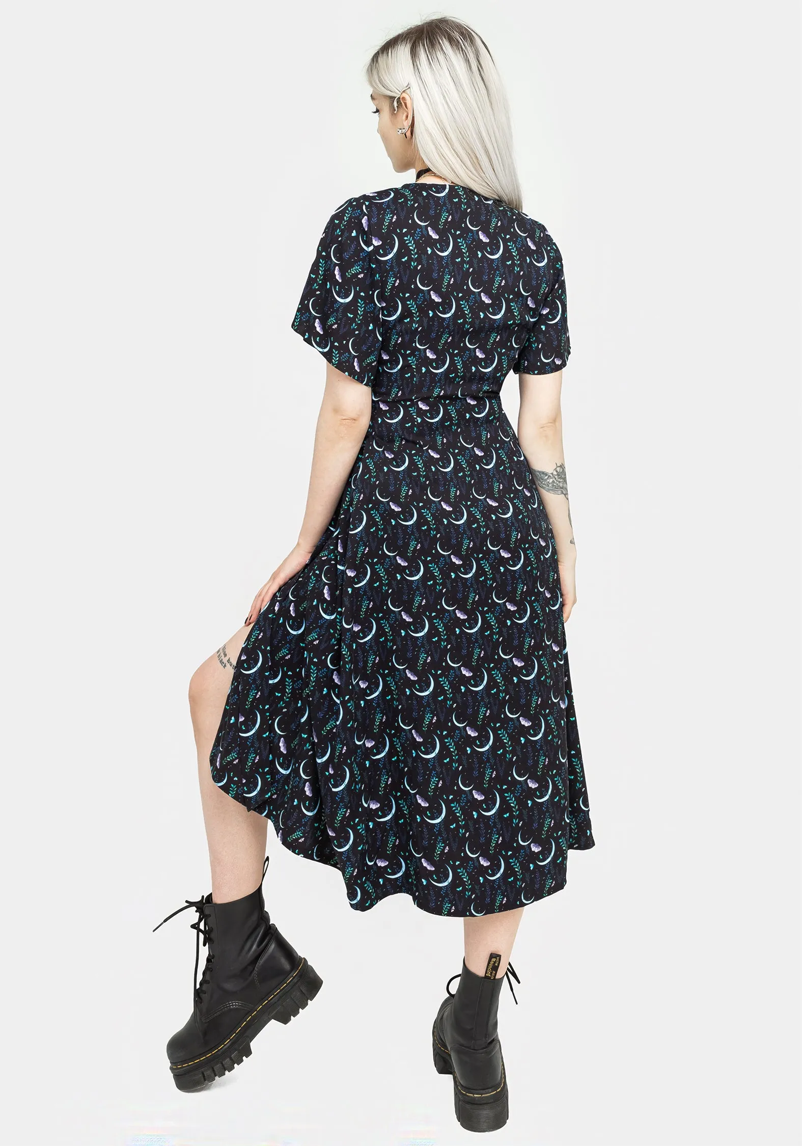 Diana Moon Moth Midi Dress