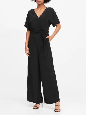 Dolman-Sleeve Jumpsuit in Black