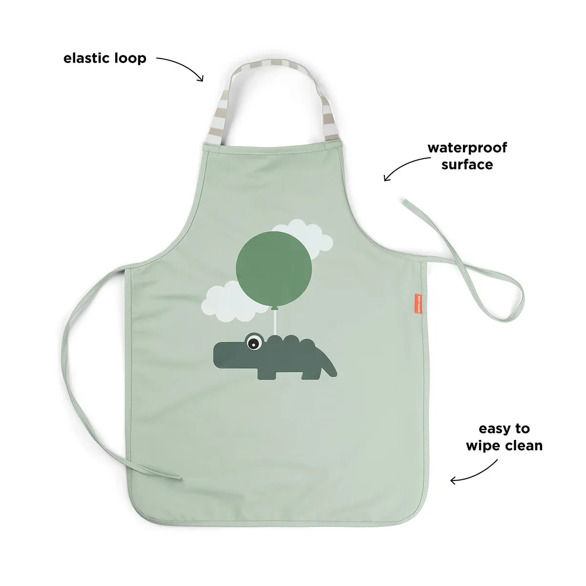 Done by Deer, Kids Waterproof Apron, Green