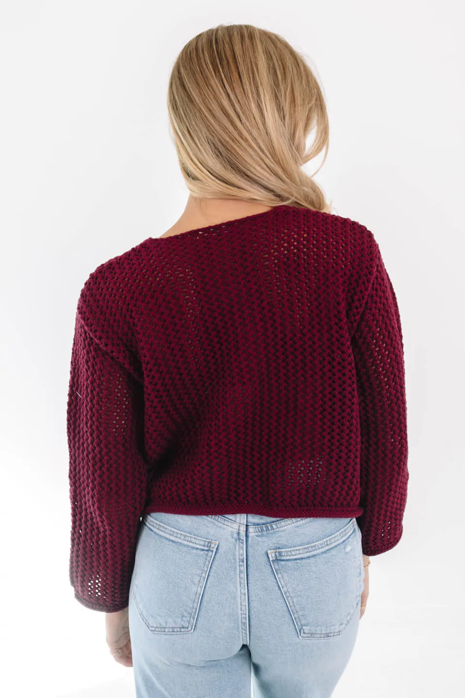 Don't Stop Now Cardigan - Burgundy