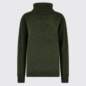 Dubarry Belleek Chunky Roll Neck Sweater - Olive