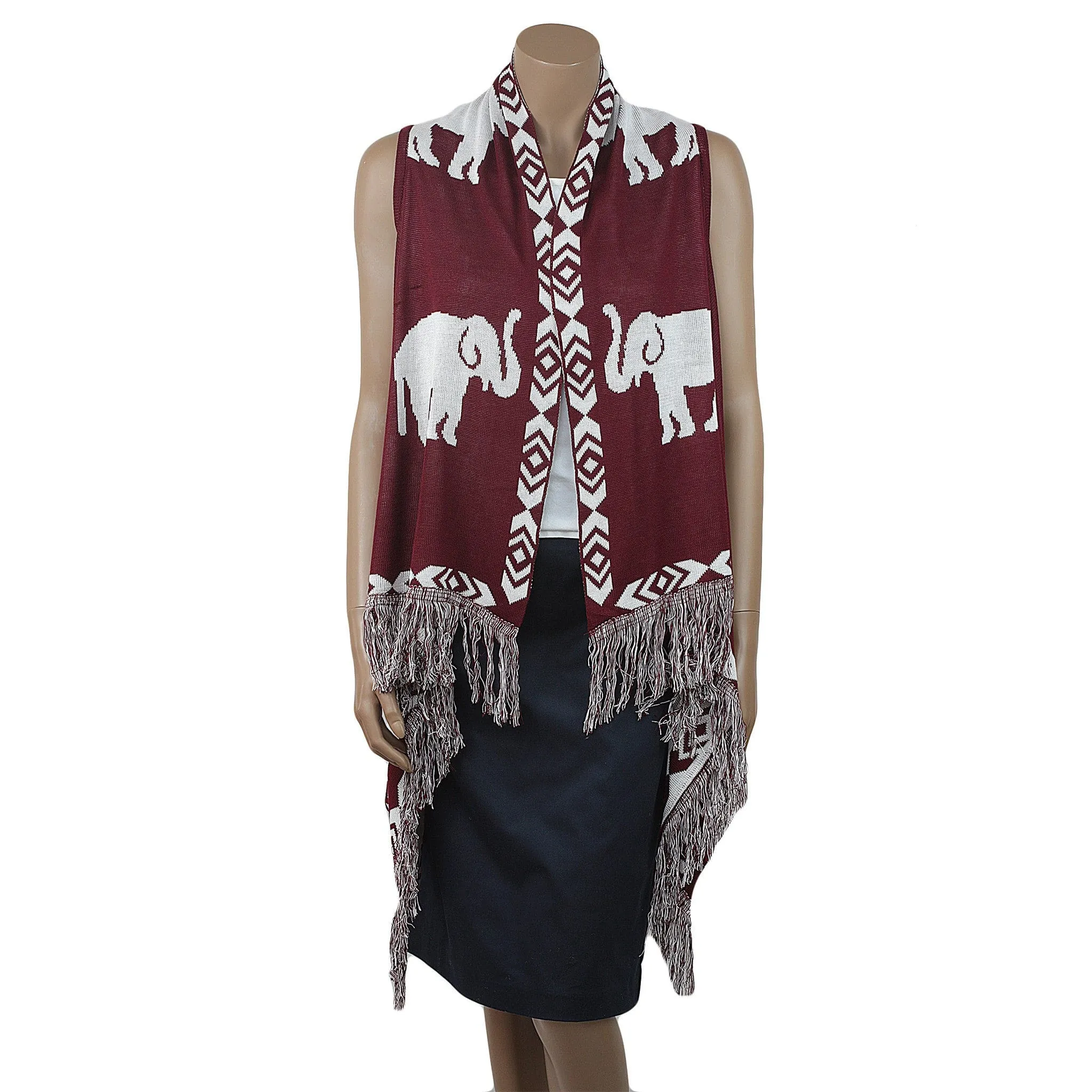 Elephant Fringe Vest