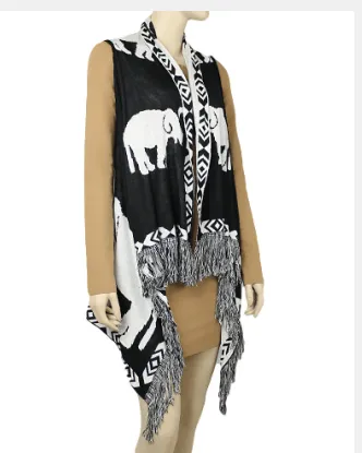 Elephant Fringe Vest