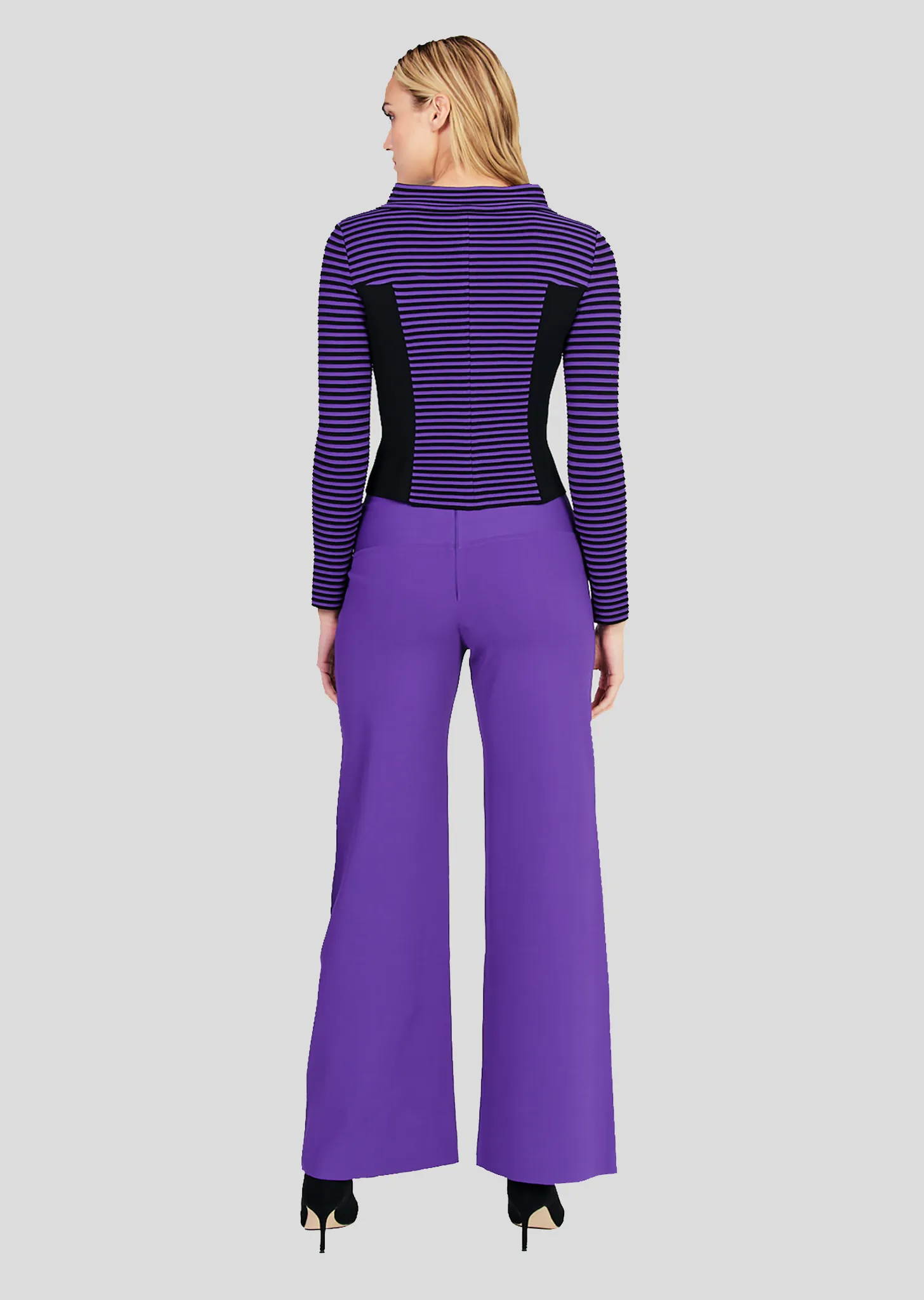 Ellie - Yoke Waist, Wide Leg Pant