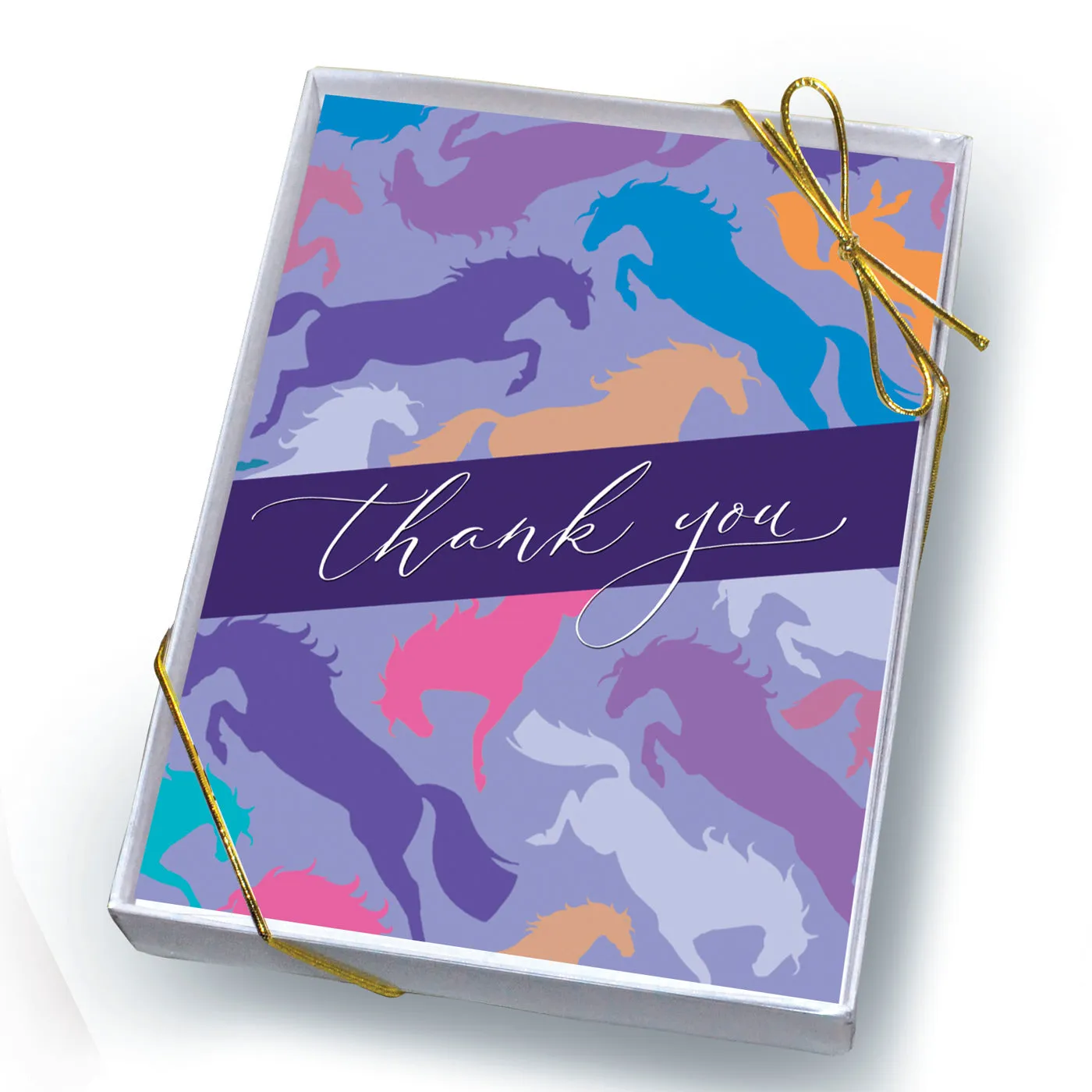 Equestrian Thank You Cards - Purple Jumpers