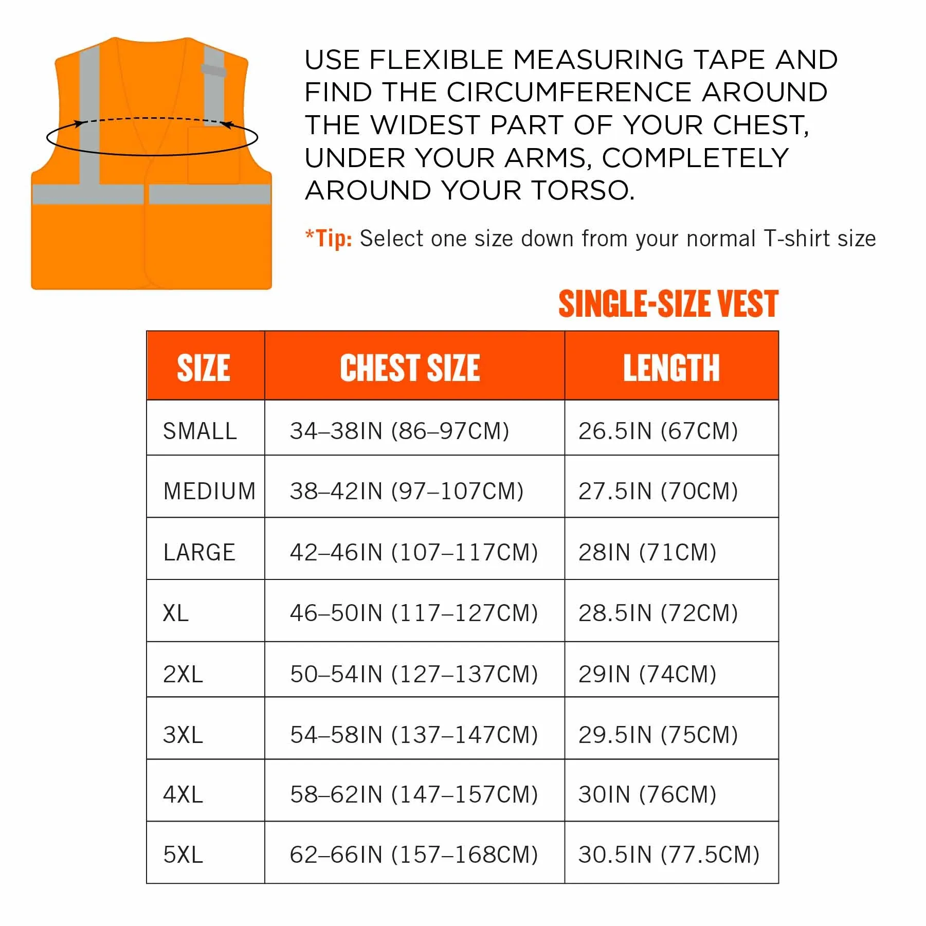 Ergodyne 24533 8210HL-S M Orange Class 2 Economy Mesh Vest - Single Size