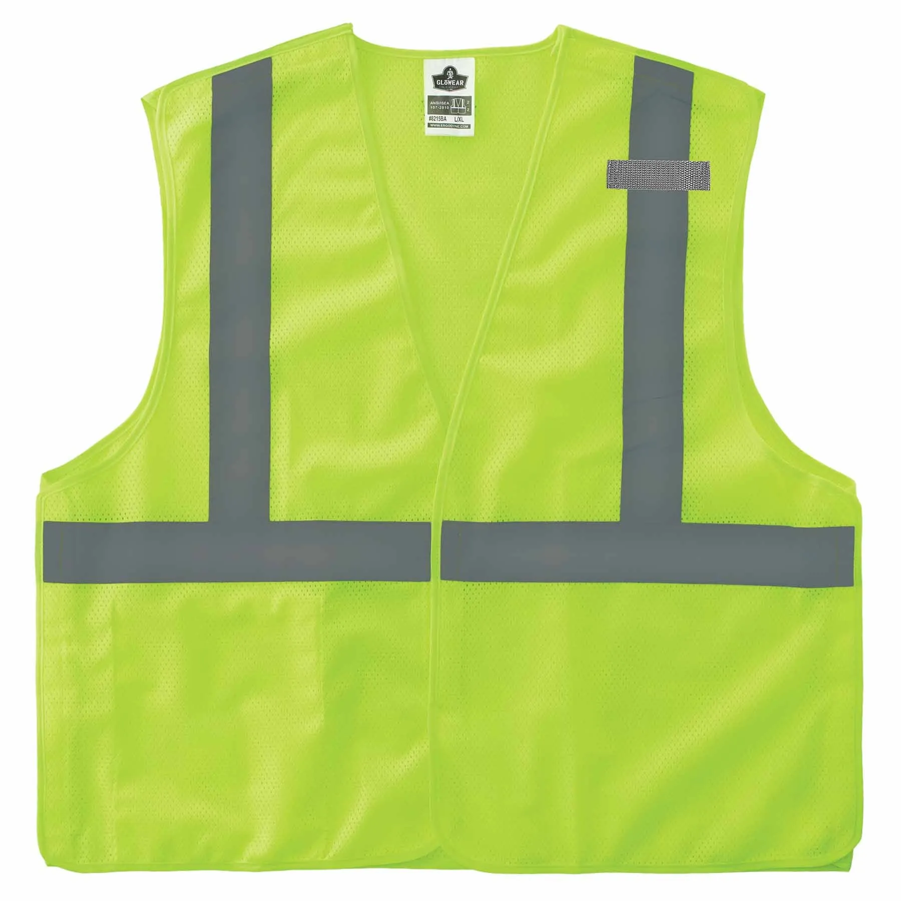 Ergodyne 24543 8215BA-S M Lime Class 2 Economy Breakaway Mesh Vest - Single Size