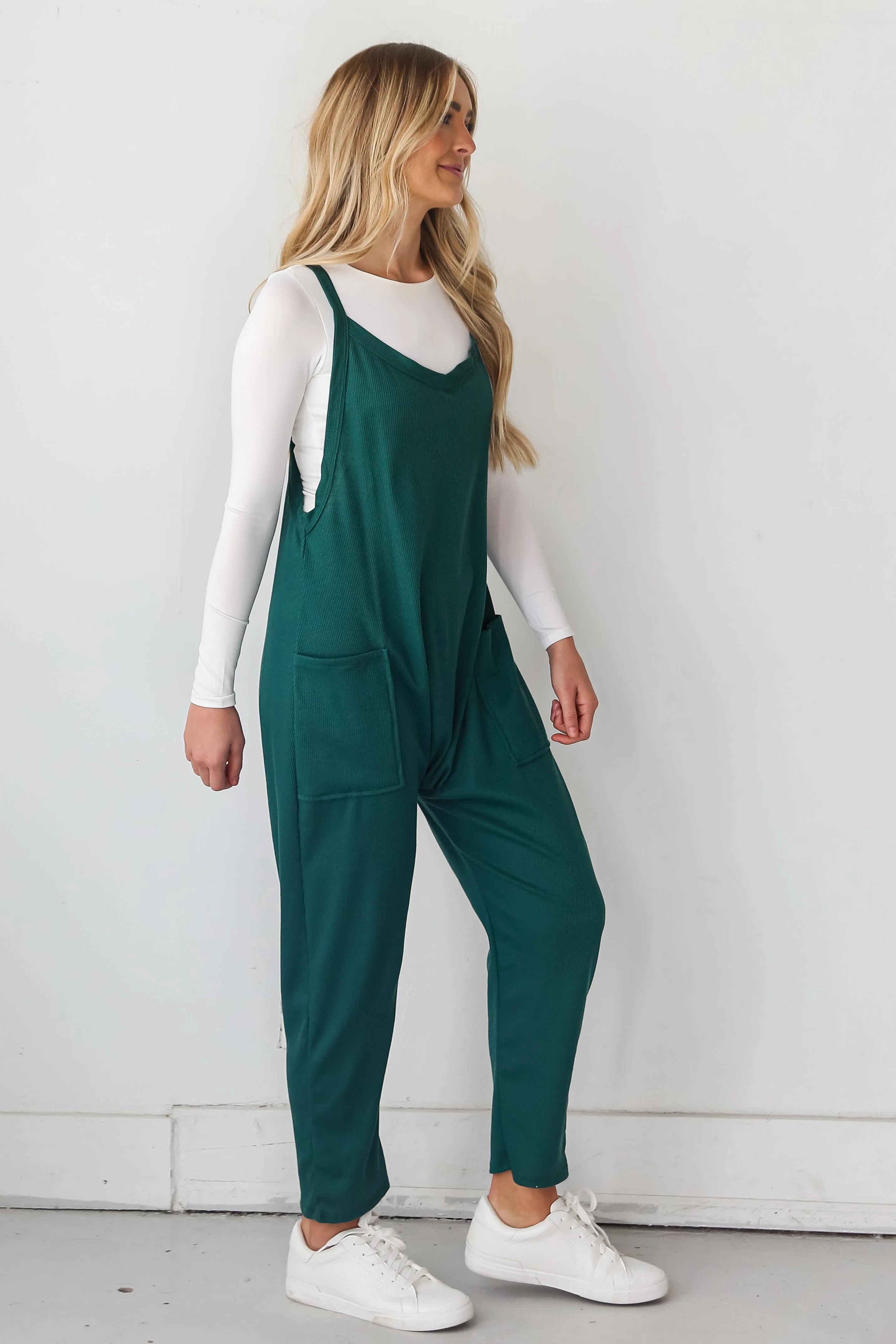 FINAL SALE - Willow Waffle Knit Jumpsuit - DOORBUSTER