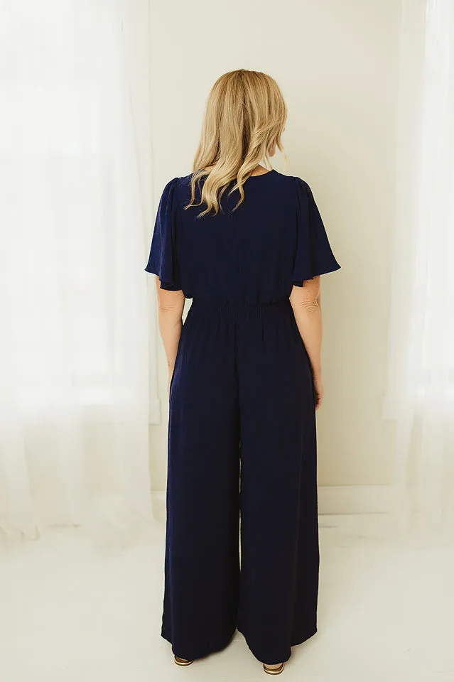 Flounce Smock Jumpsuit