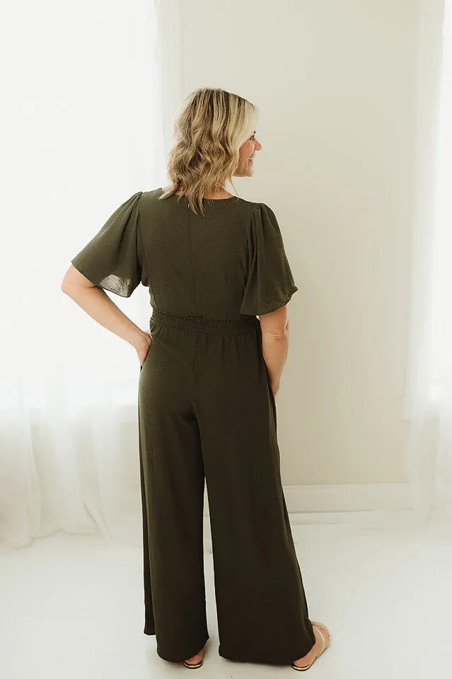 Flounce Smock Jumpsuit