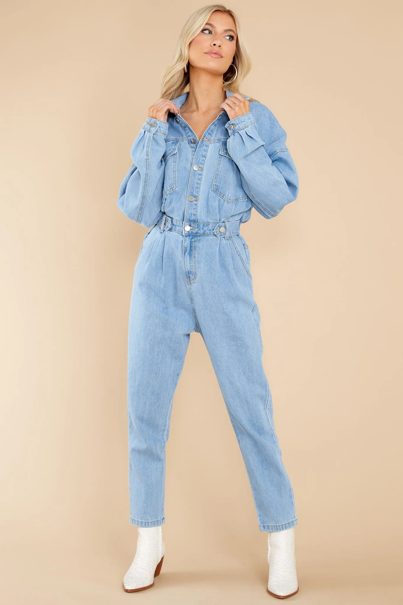 Focused On Myself Denim Jumpsuit