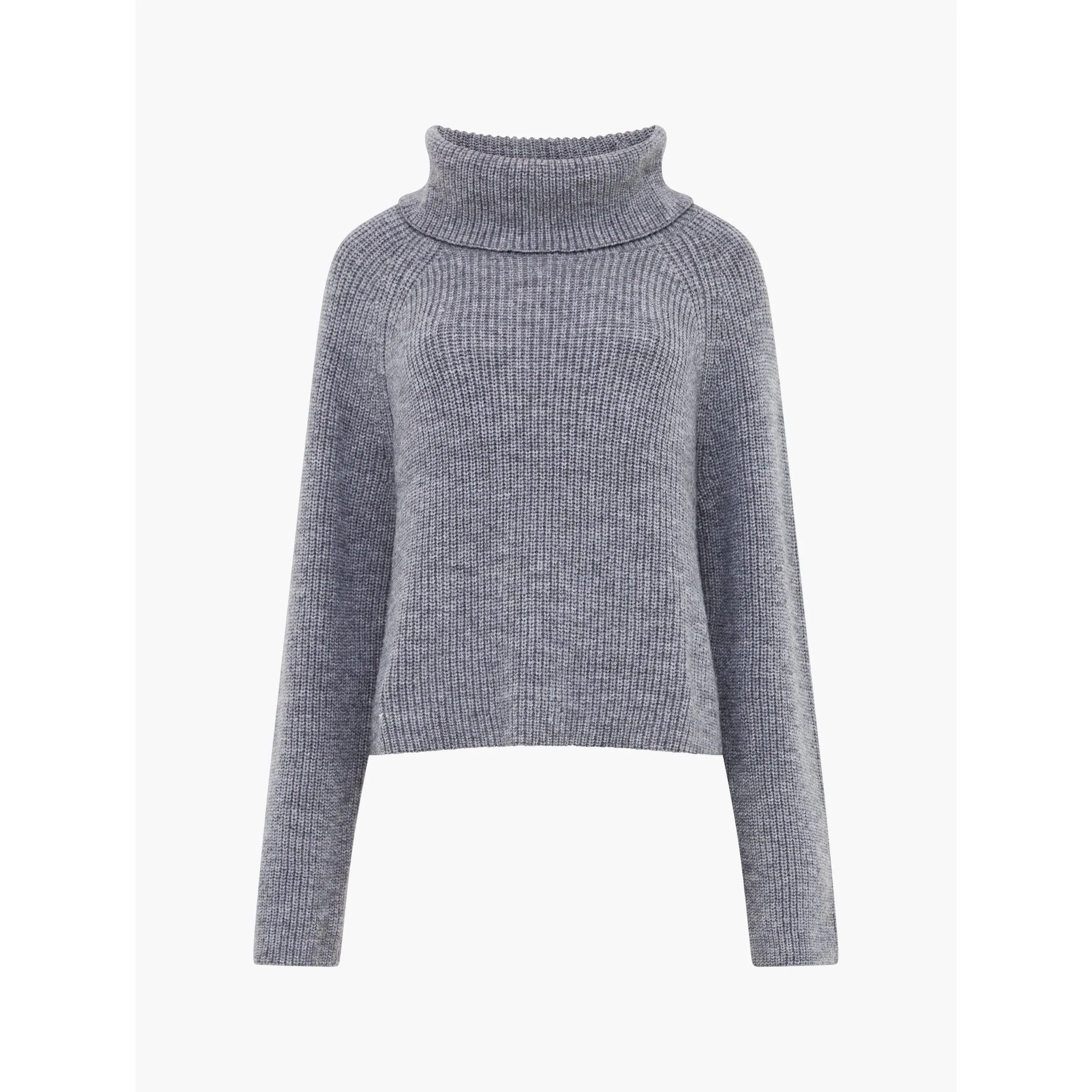 French Connection Mersai Rollneck Jumper in Stone Grey Melange 78XDV