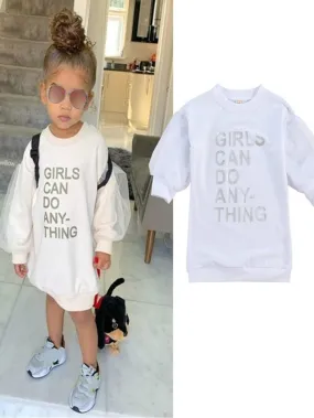 Girls Can Do Anything Sweater Dress