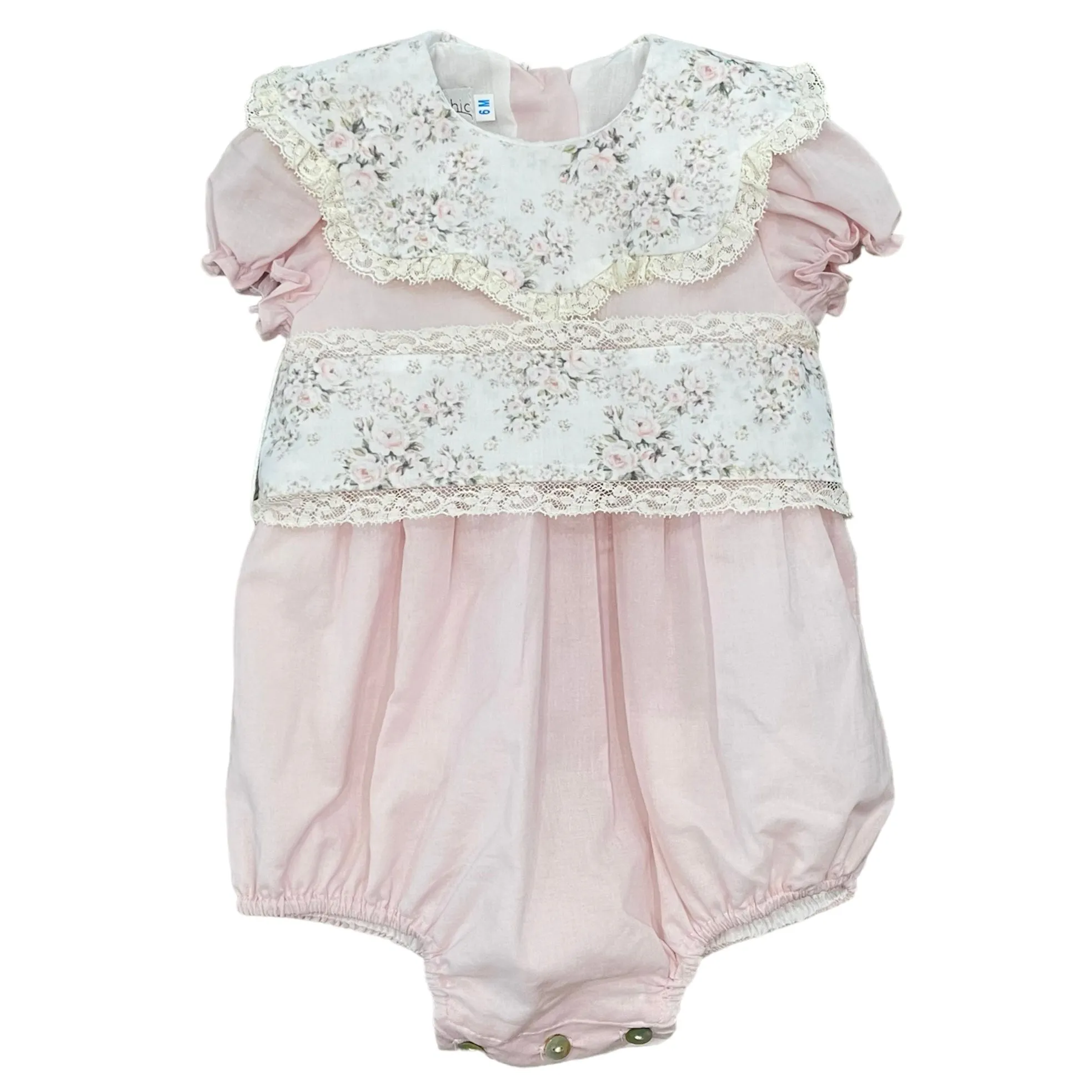 Girls Cotton Floral Romper