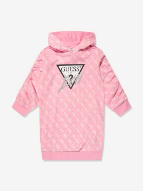 Guess Girls 4G Logo Sweater Dress in Pink