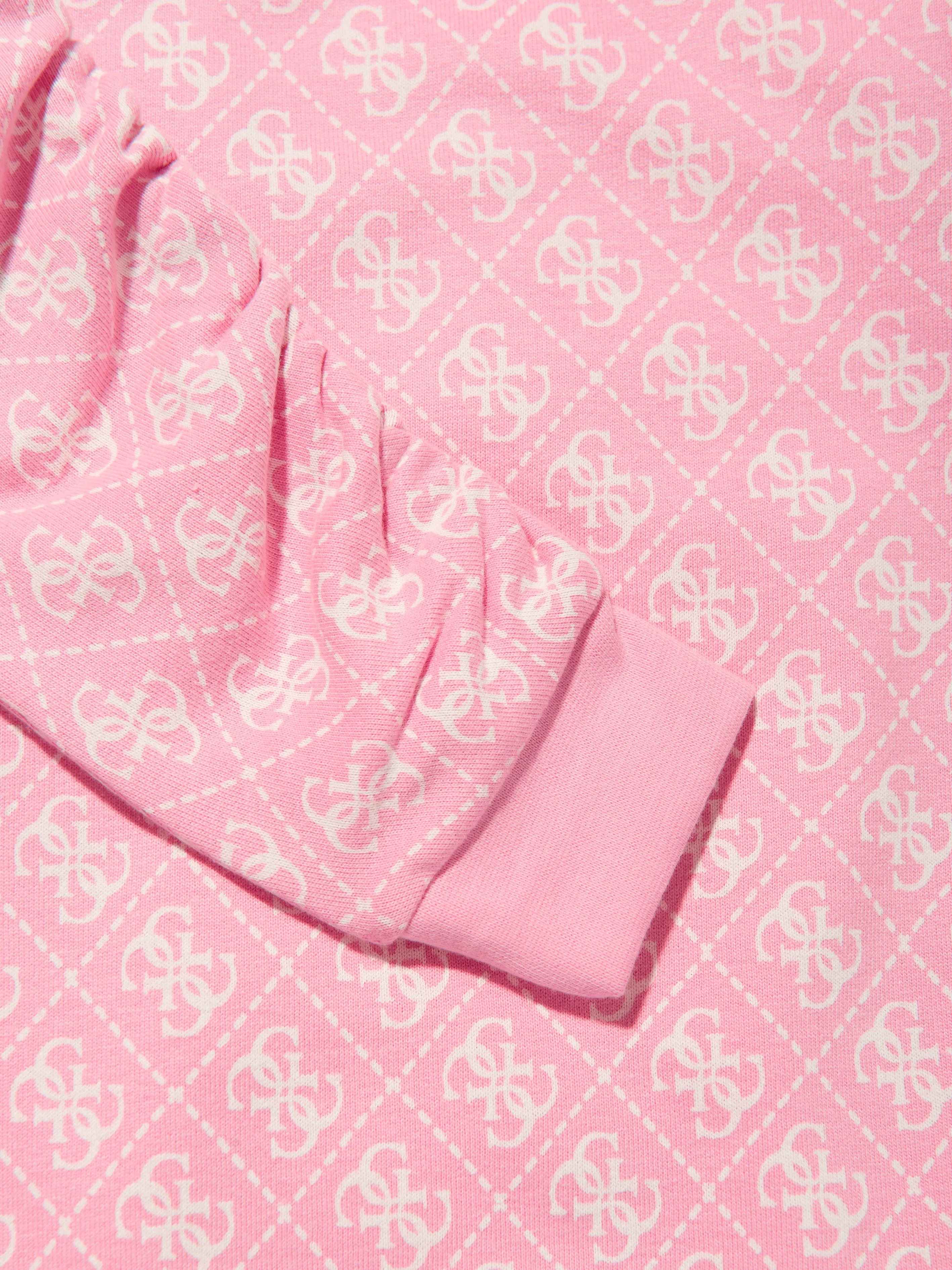 Guess Girls 4G Logo Sweater Dress in Pink