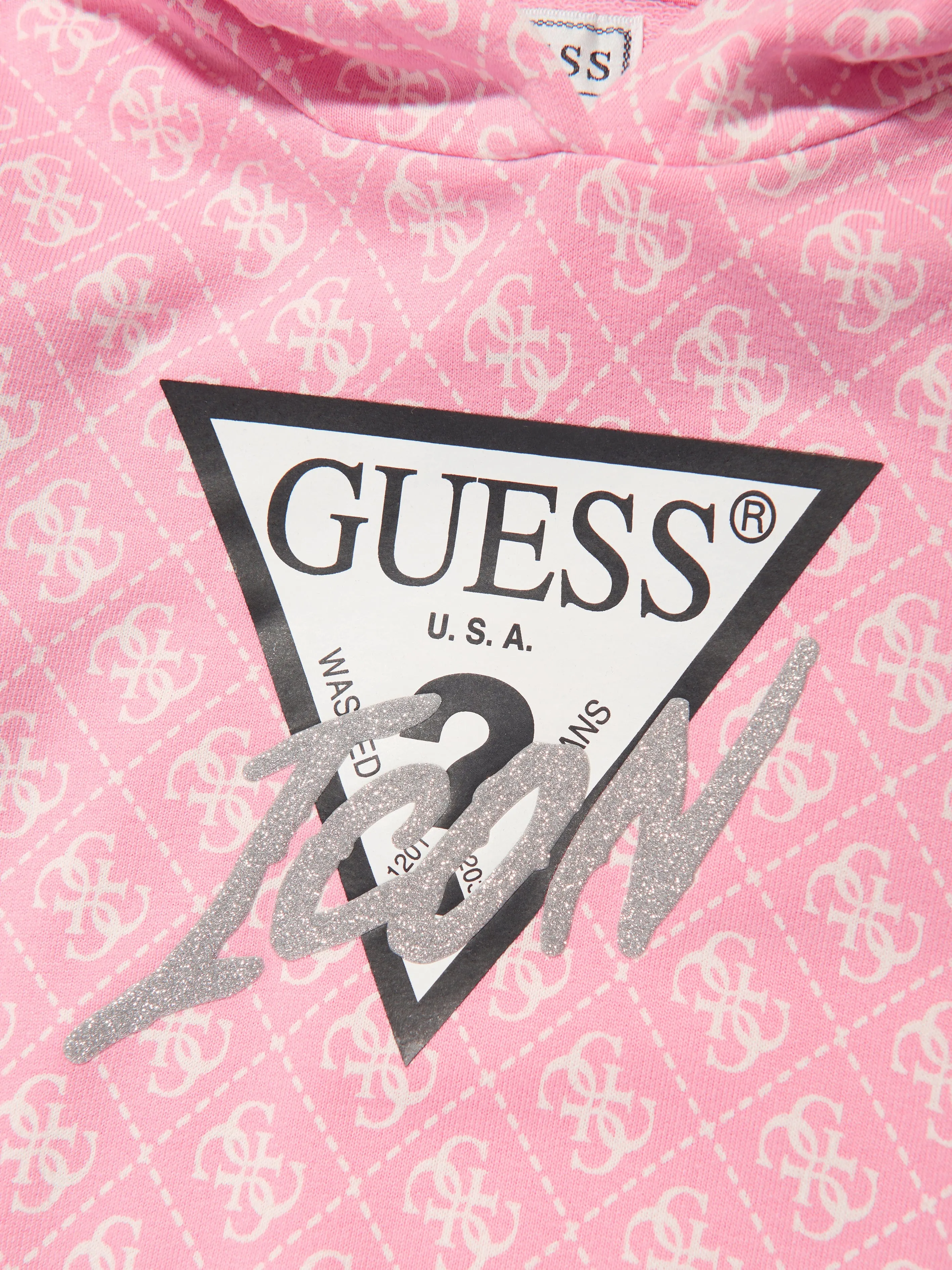 Guess Girls 4G Logo Sweater Dress in Pink