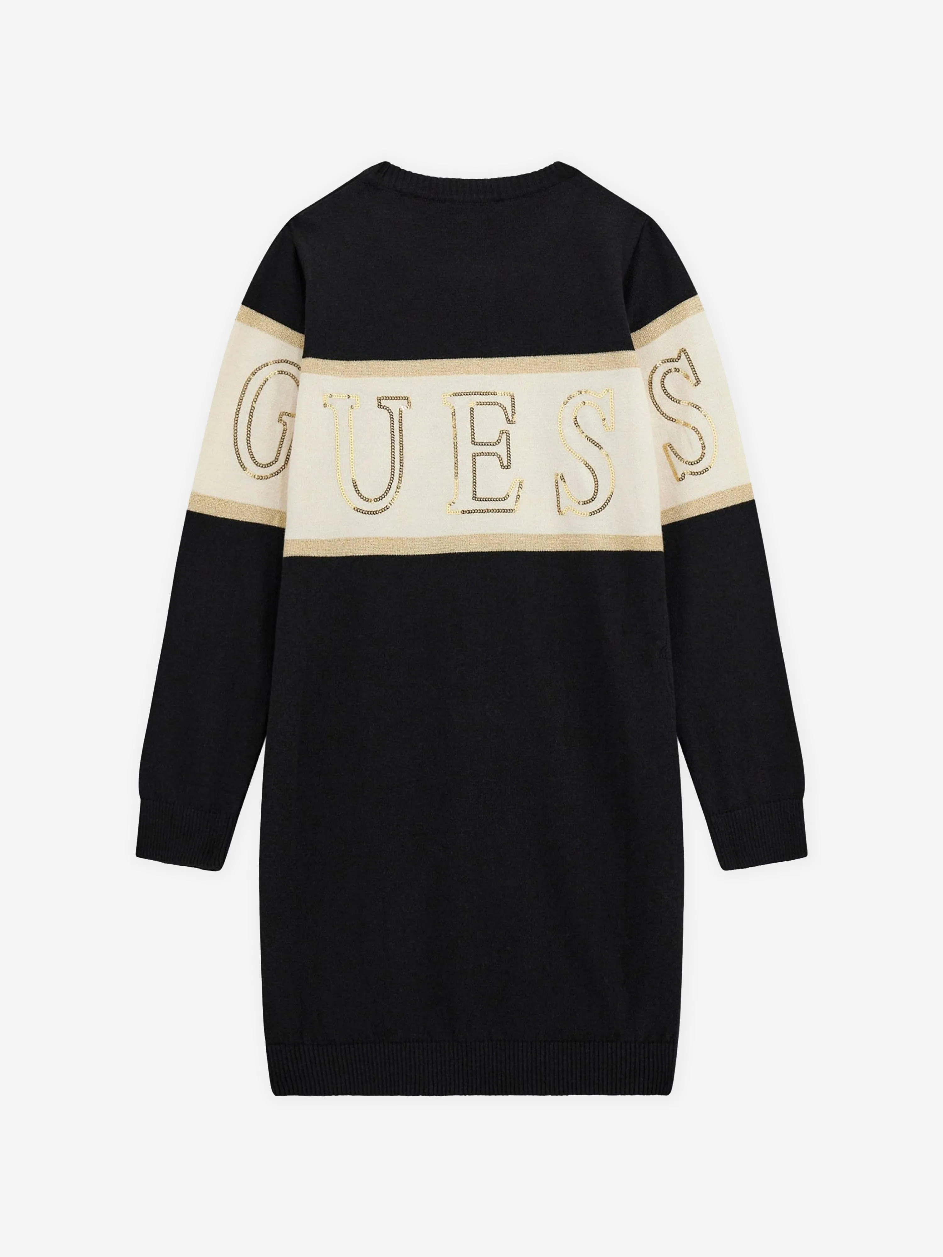 Guess Girls Logo Sweater Dress in Black