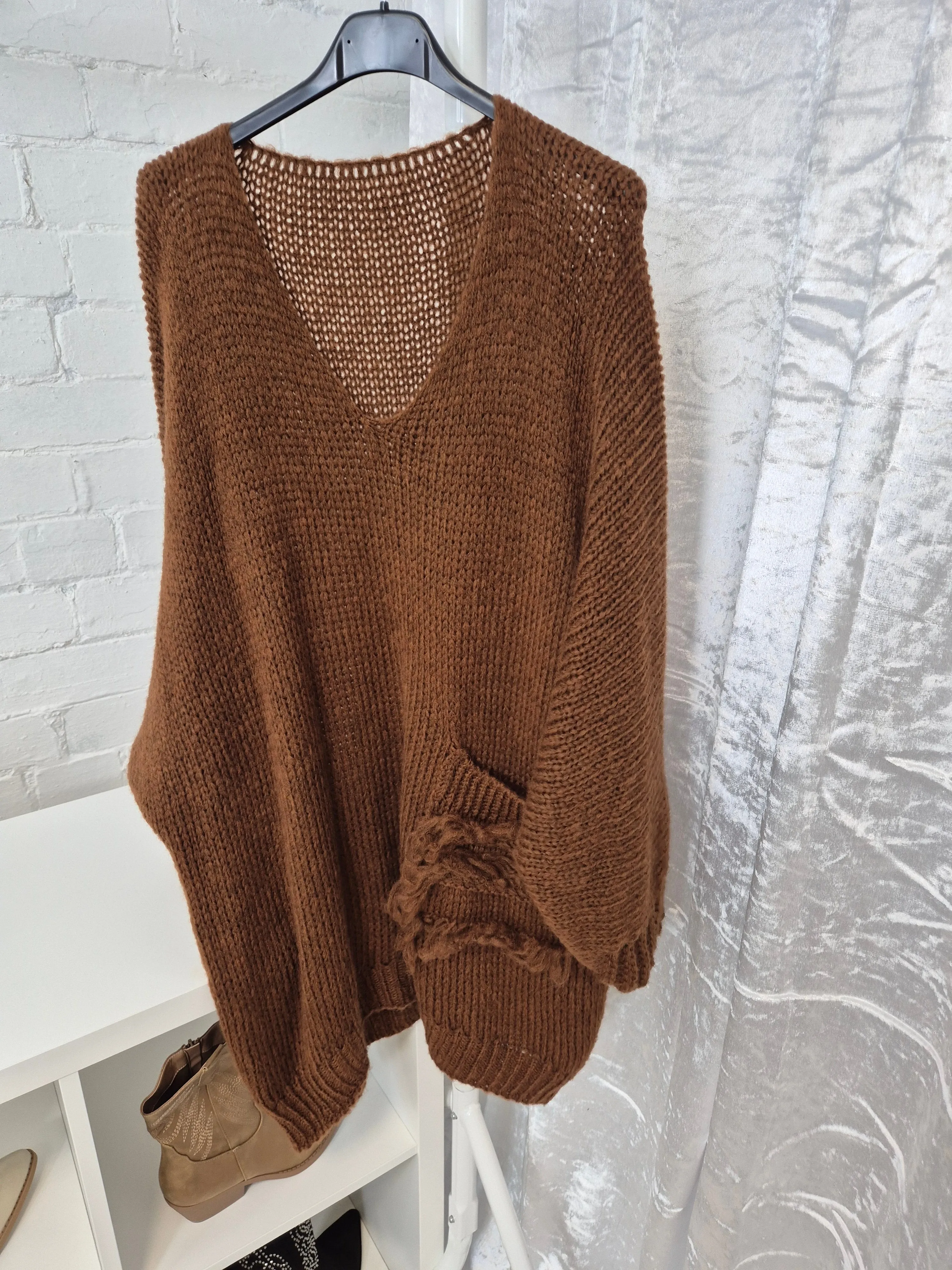 Hampton Slouchy Jumper with Pocket - (choose your Colour)