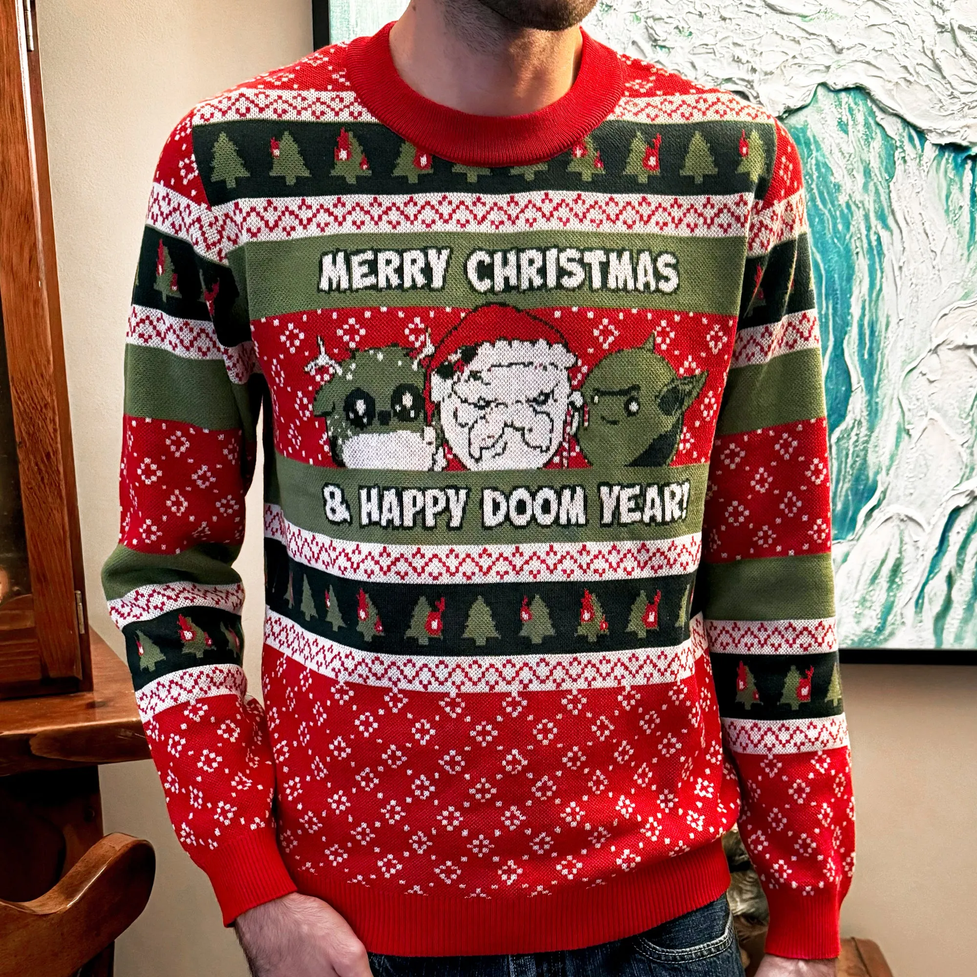 Happy Doom Year Unisex Knit Sweater