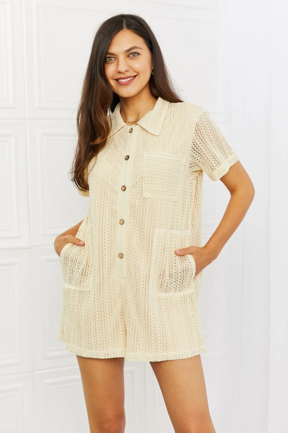 HEYSON Ready For The Day Crochet Romper - Ships from The USA