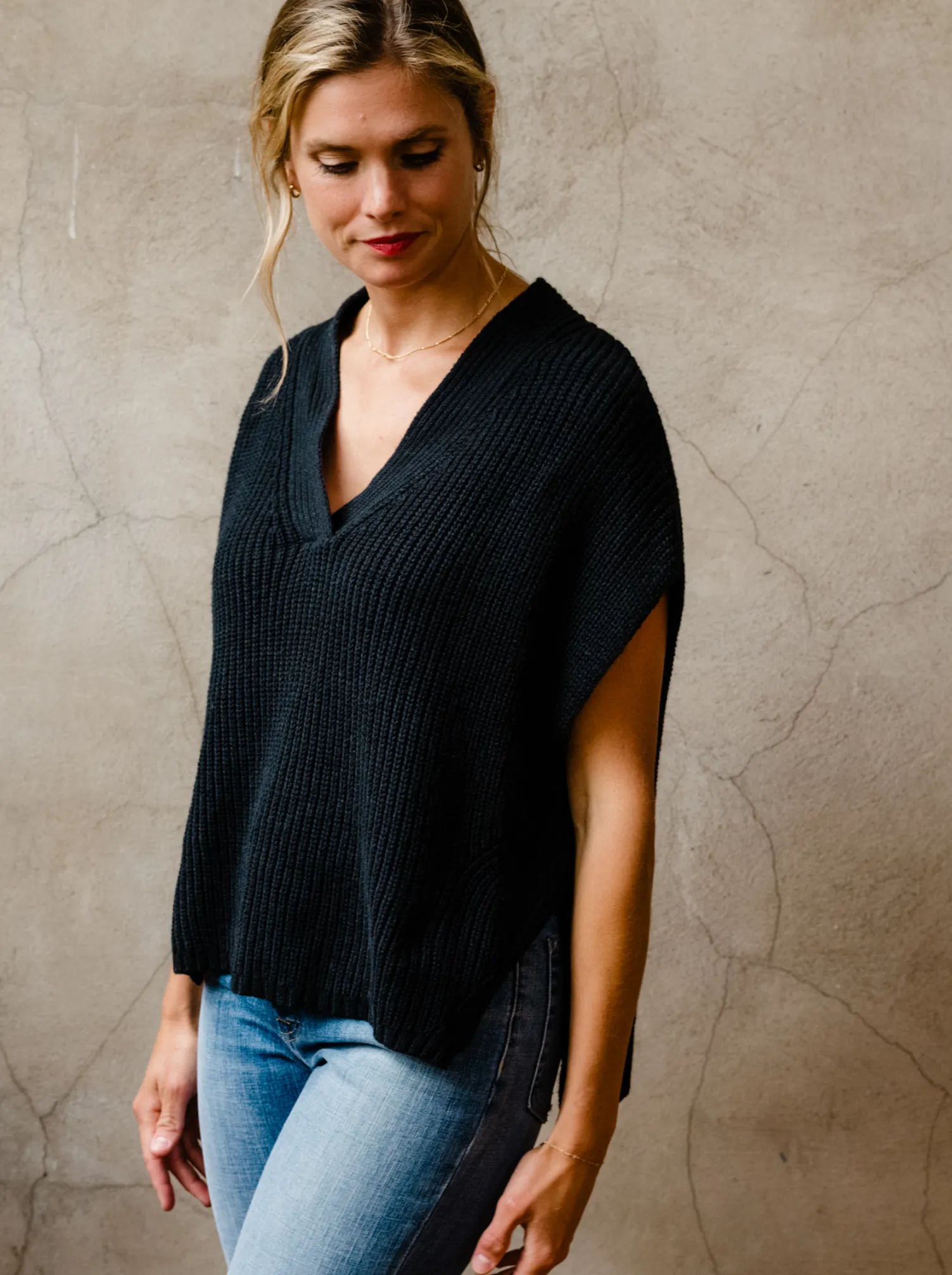 Ingrid Sweater Vest - Black