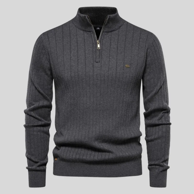 Jackson™ | Ribbed High Neck Fitted Sweater