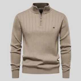 Jackson™ | Ribbed High Neck Fitted Sweater