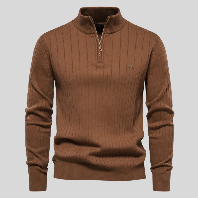 Jackson™ | Ribbed High Neck Fitted Sweater