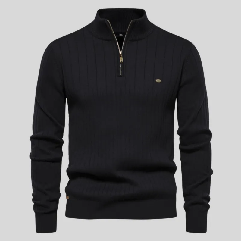 Jackson™ | Ribbed High Neck Fitted Sweater