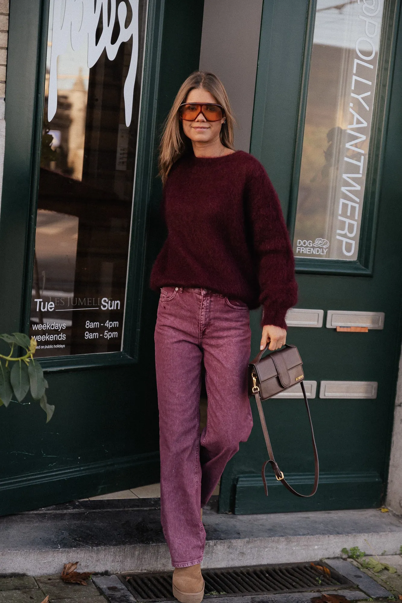 Joanne mohair jumper burgundy