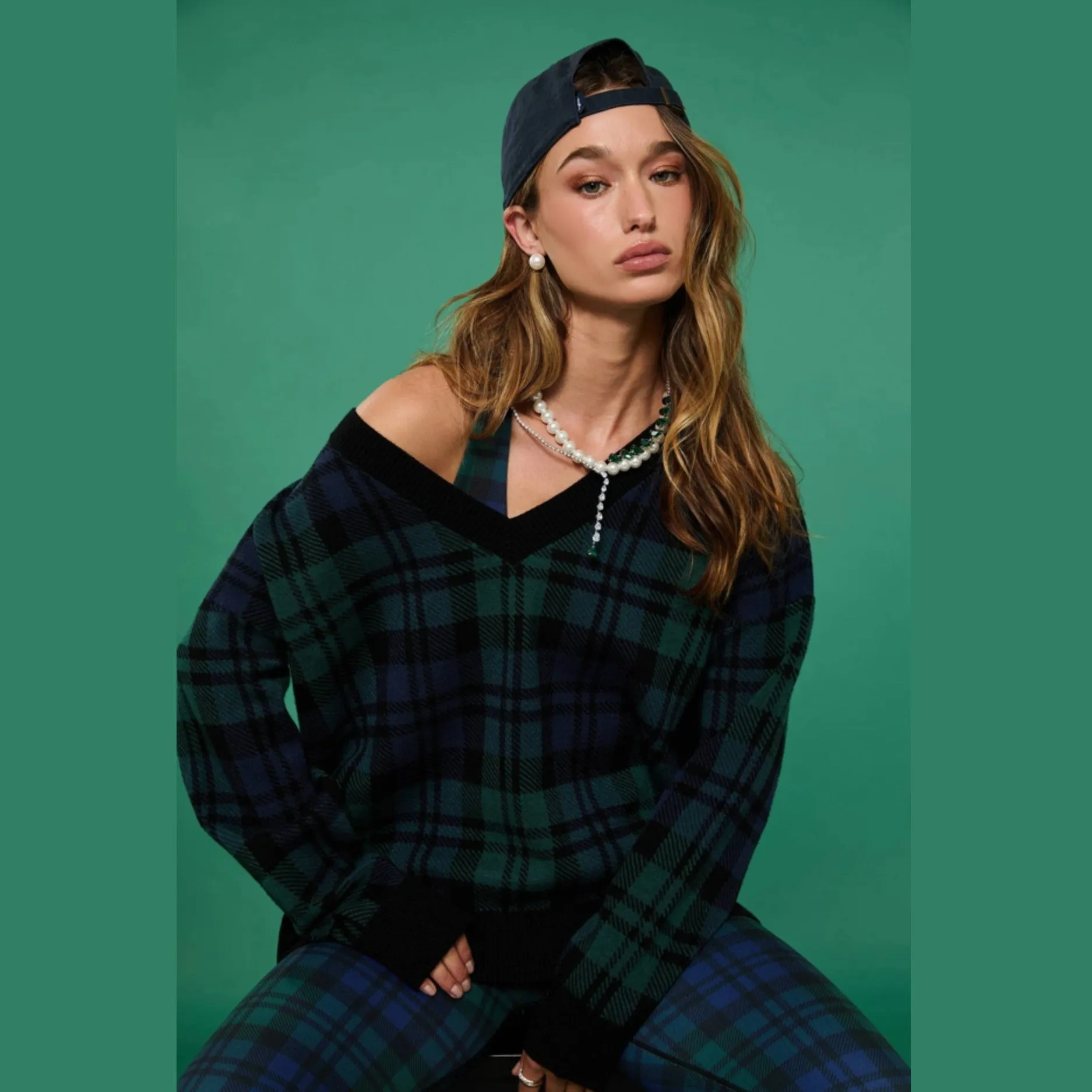 Joey Sweater - Wintergreen Plaid