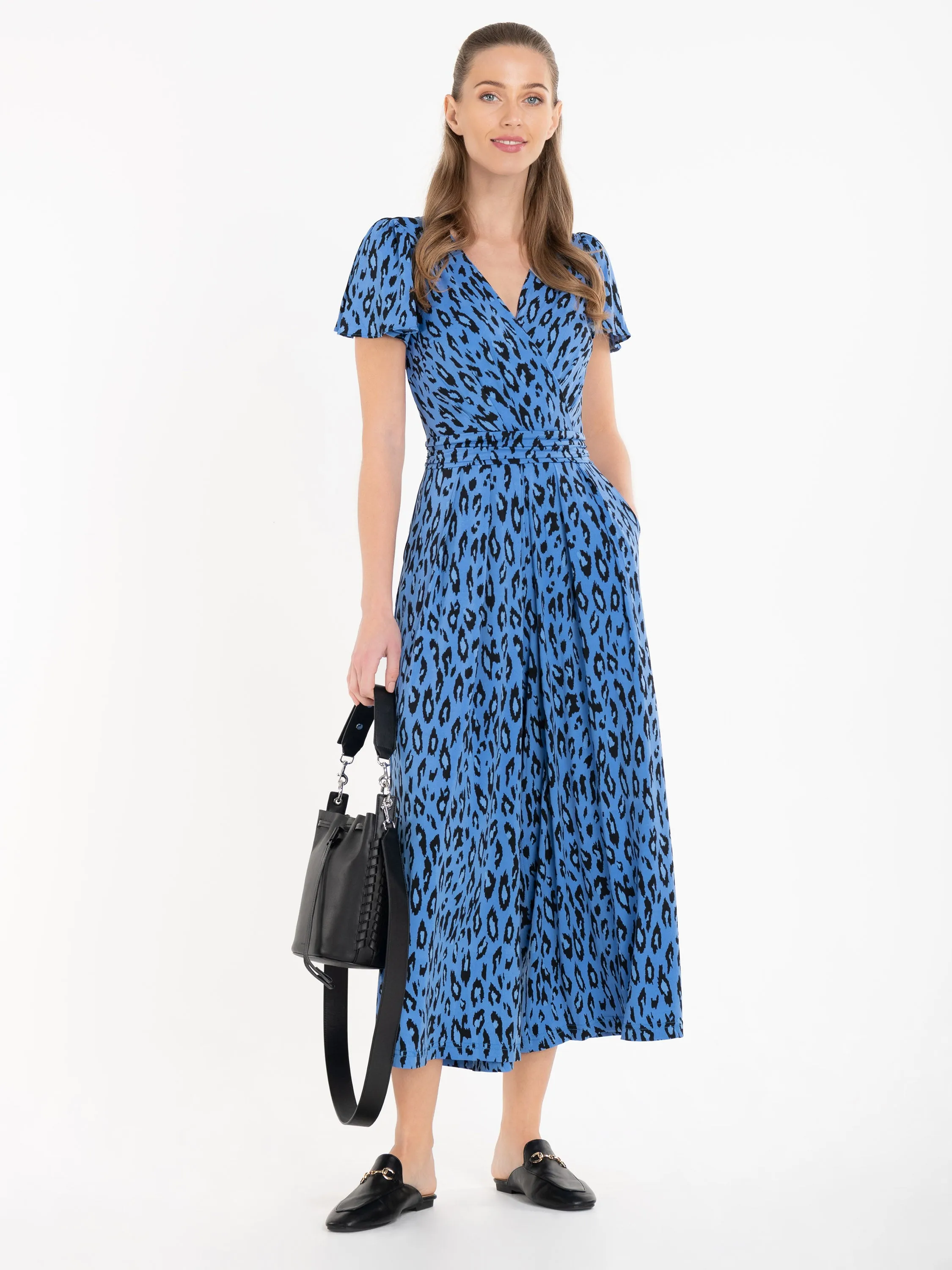 Jolie Moi Sandra Jumpsuit, Blue Animal