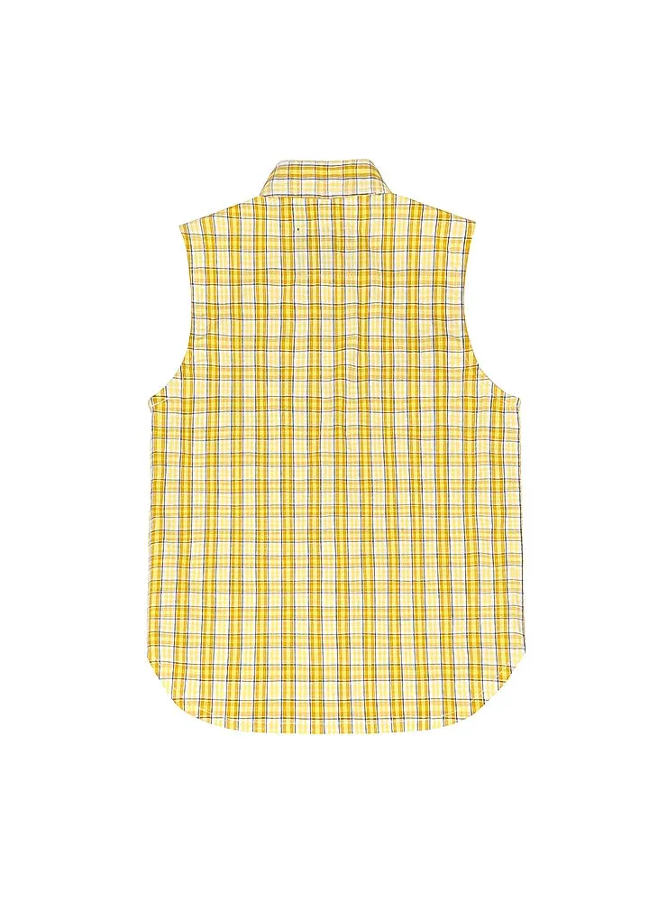 Kid's Western Snap Plaid vest