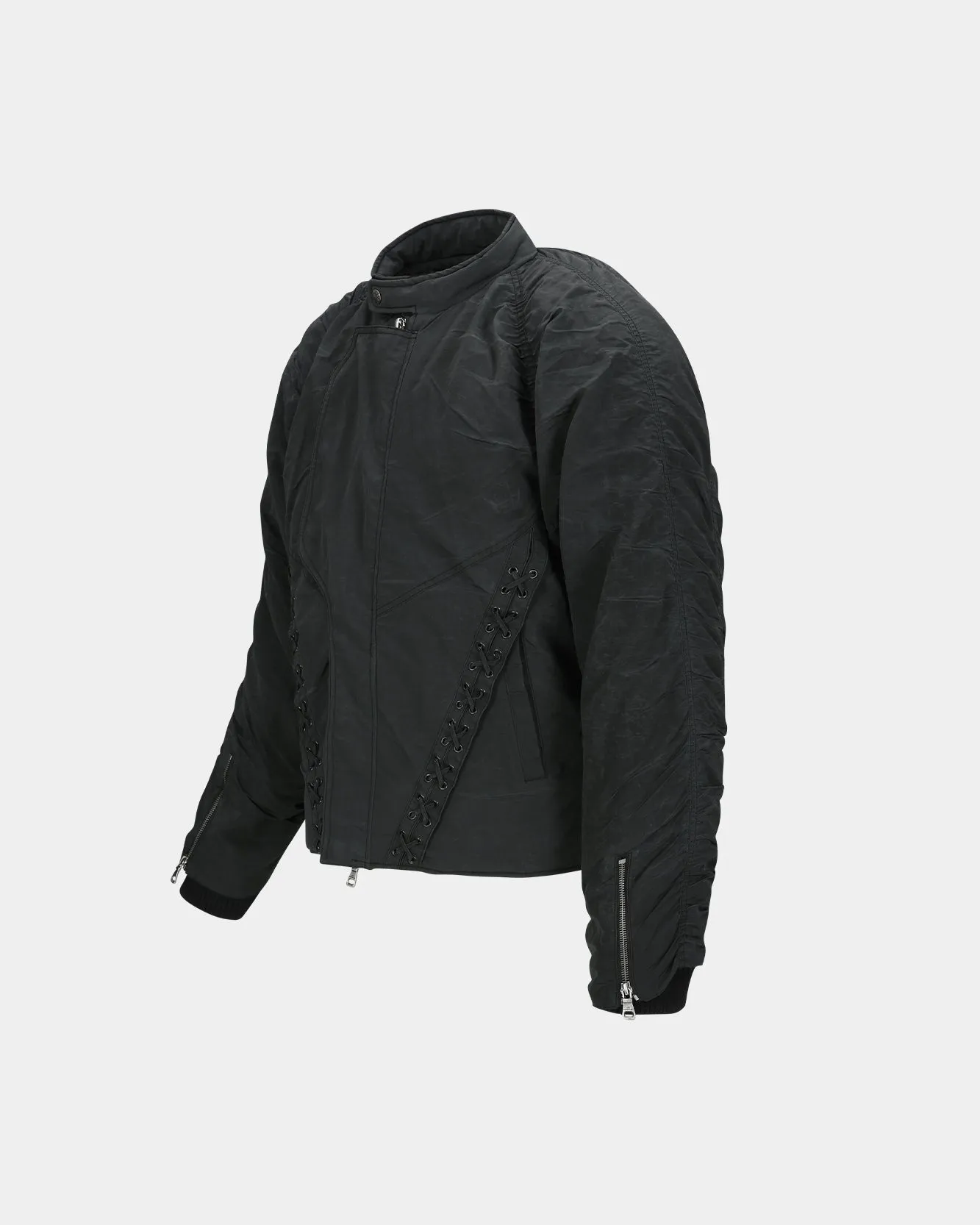 LACE-UP PADDED JUMPER awa623m(ASPHALT)
