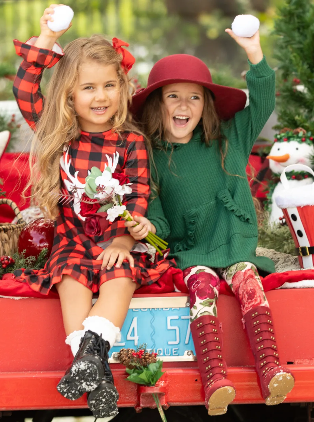 Leading The Way Checkered Plaid Ruffle Dress