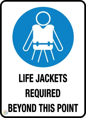 Life Jackets Required Beyond This Point Sign