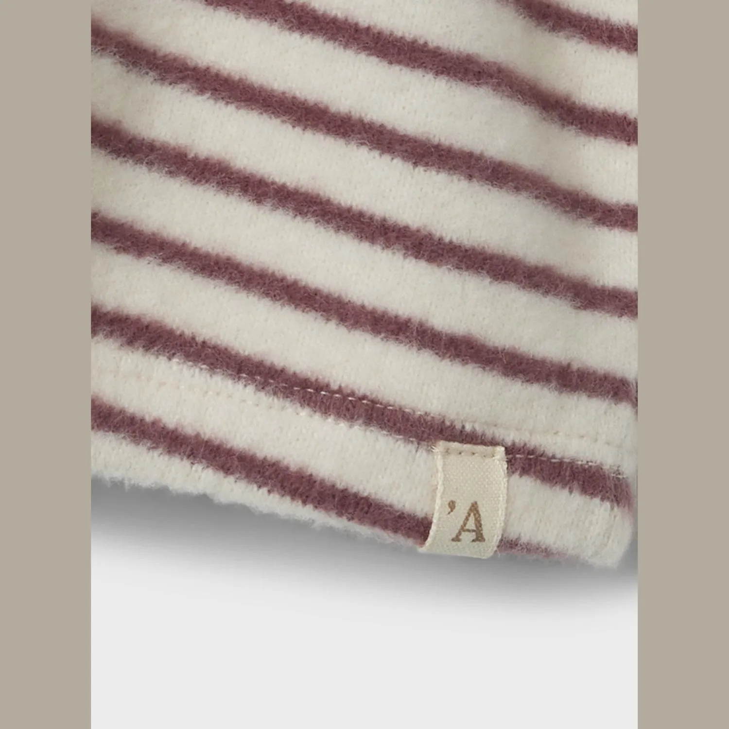 Lil'Atelier Birch Rosebrown Thoro Body Dress Stripe