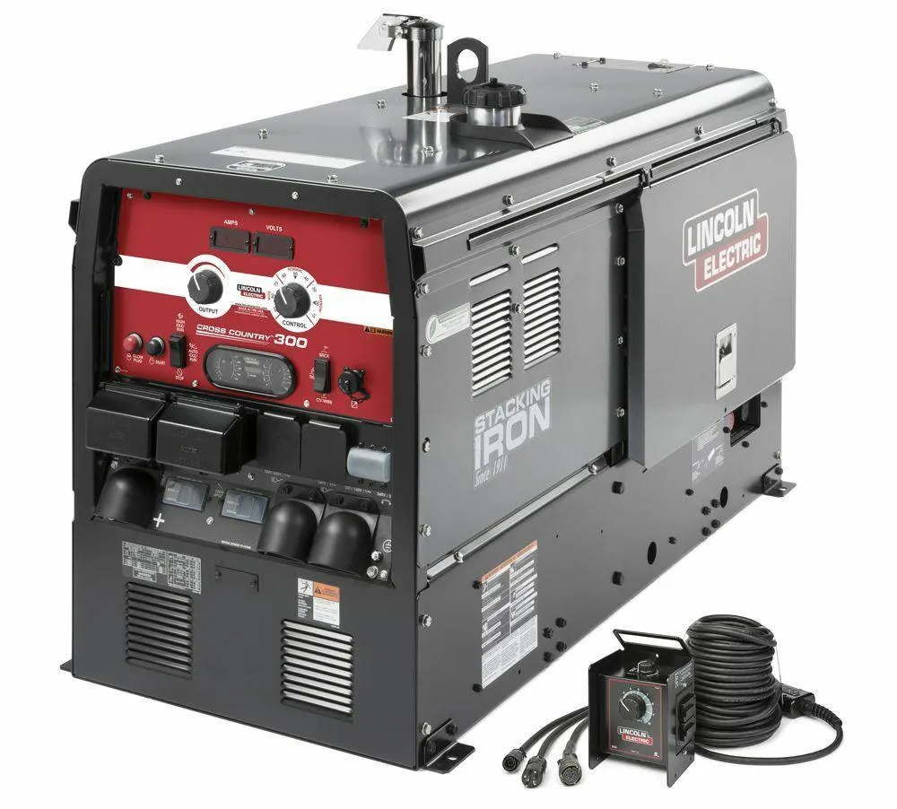 Lincoln Cross Country 300 Engine Drive Welder (Kubota) Grey Painted One-Pak K4166-7