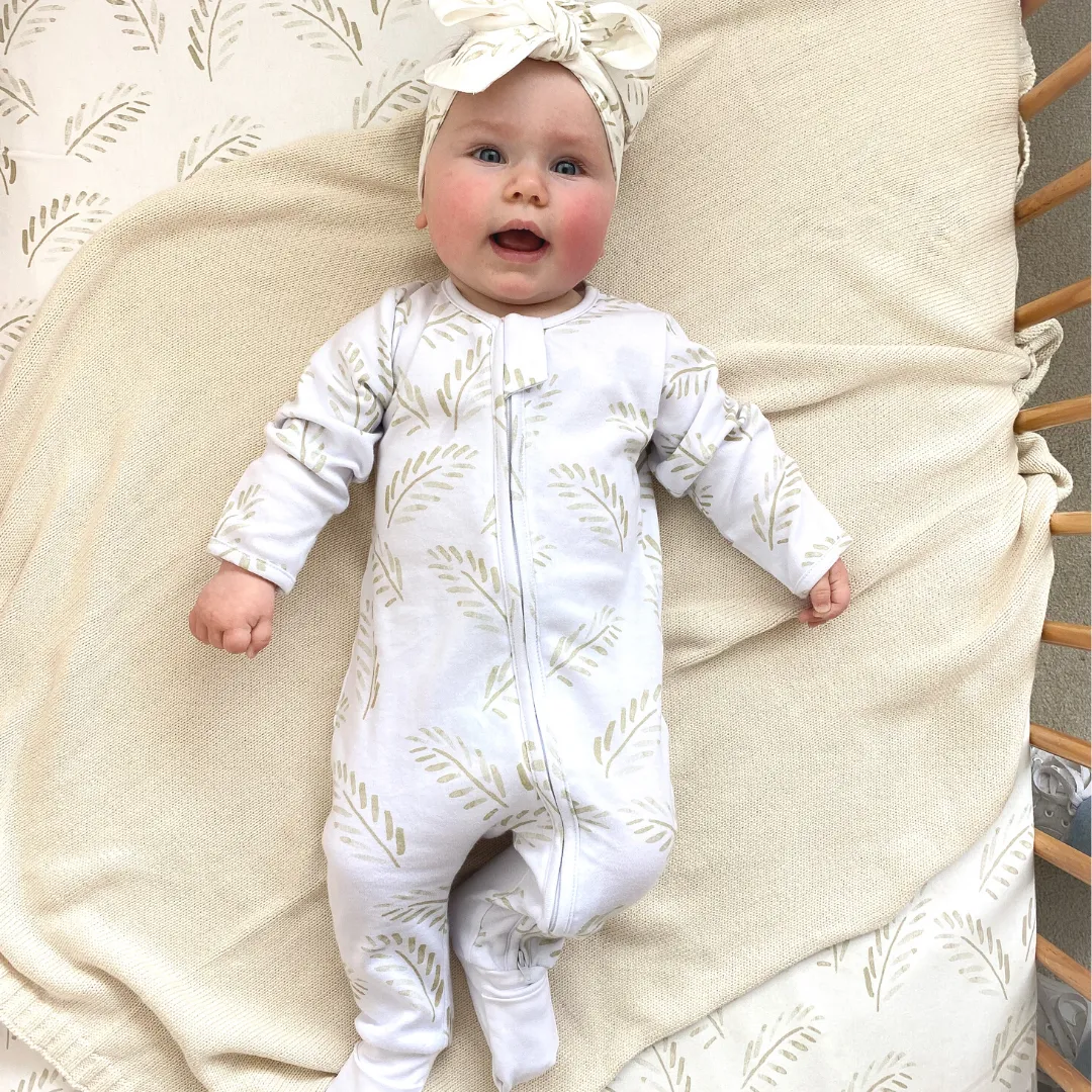 Long Zippy Romper (Gold Fern)