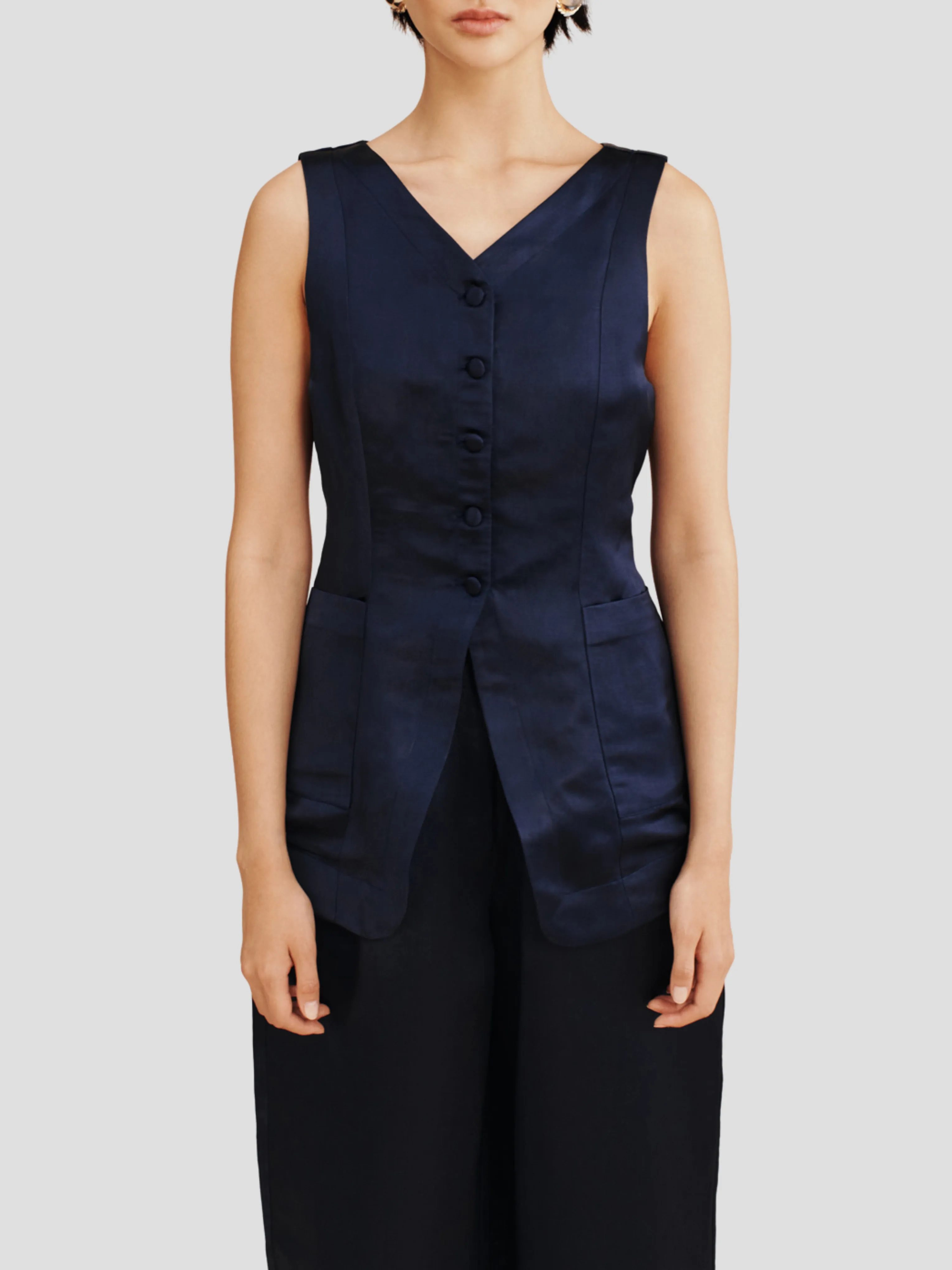 Lorenzo Satin Tailored Vest