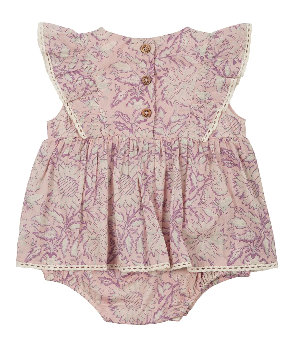 Louise Misha Lena Romper - Pink Daisy Garden