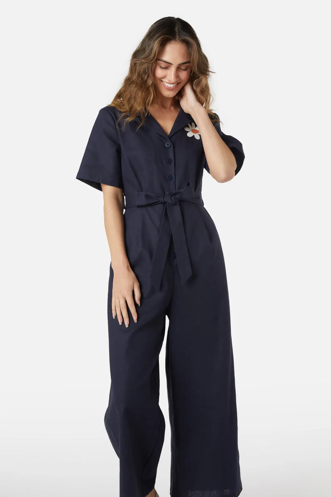 Margo Daisy Embroidered Jumpsuit