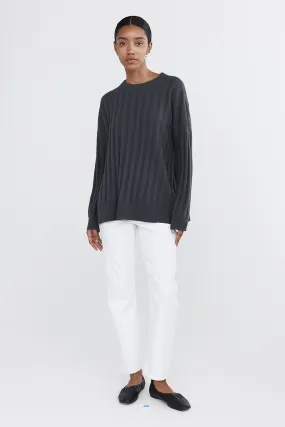 Marle Joni Jumper - Possum/Merino/Silk - Schist