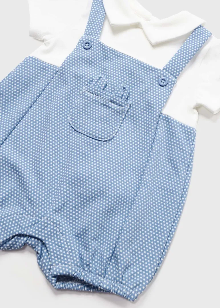 Mayoral Baby Blue Romper with Hat