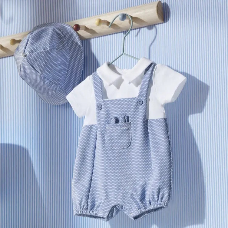 Mayoral Baby Blue Romper with Hat