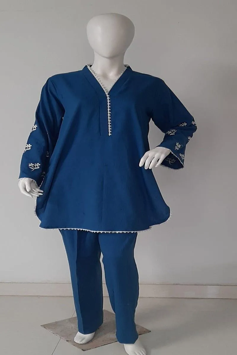 Mehr - Cobalt blue Irish Tunic with Pants SS036 - 2 Piece