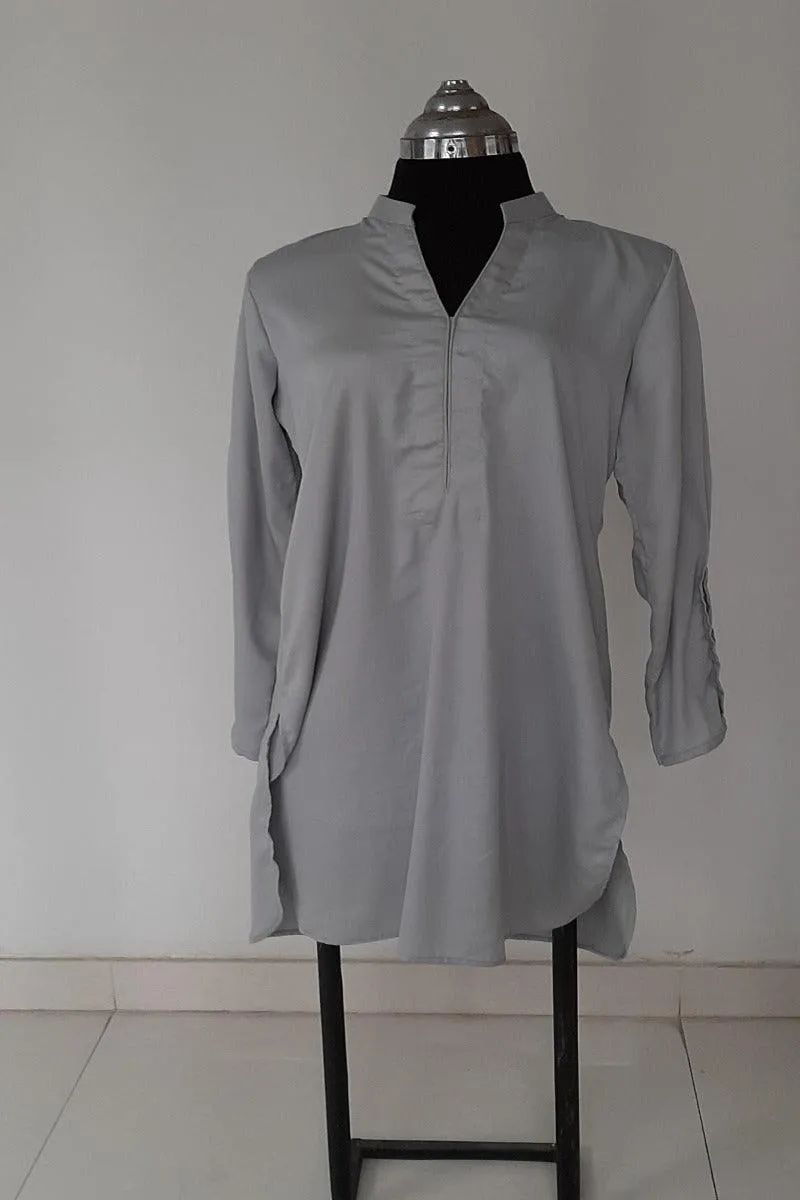 Mehr - Grey pure irish cotton tunic SS004 - 1 Piece