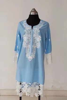 Mehr  - RE 06 - Tunic -  Sky Blue - Pure cotton - 1 Piece